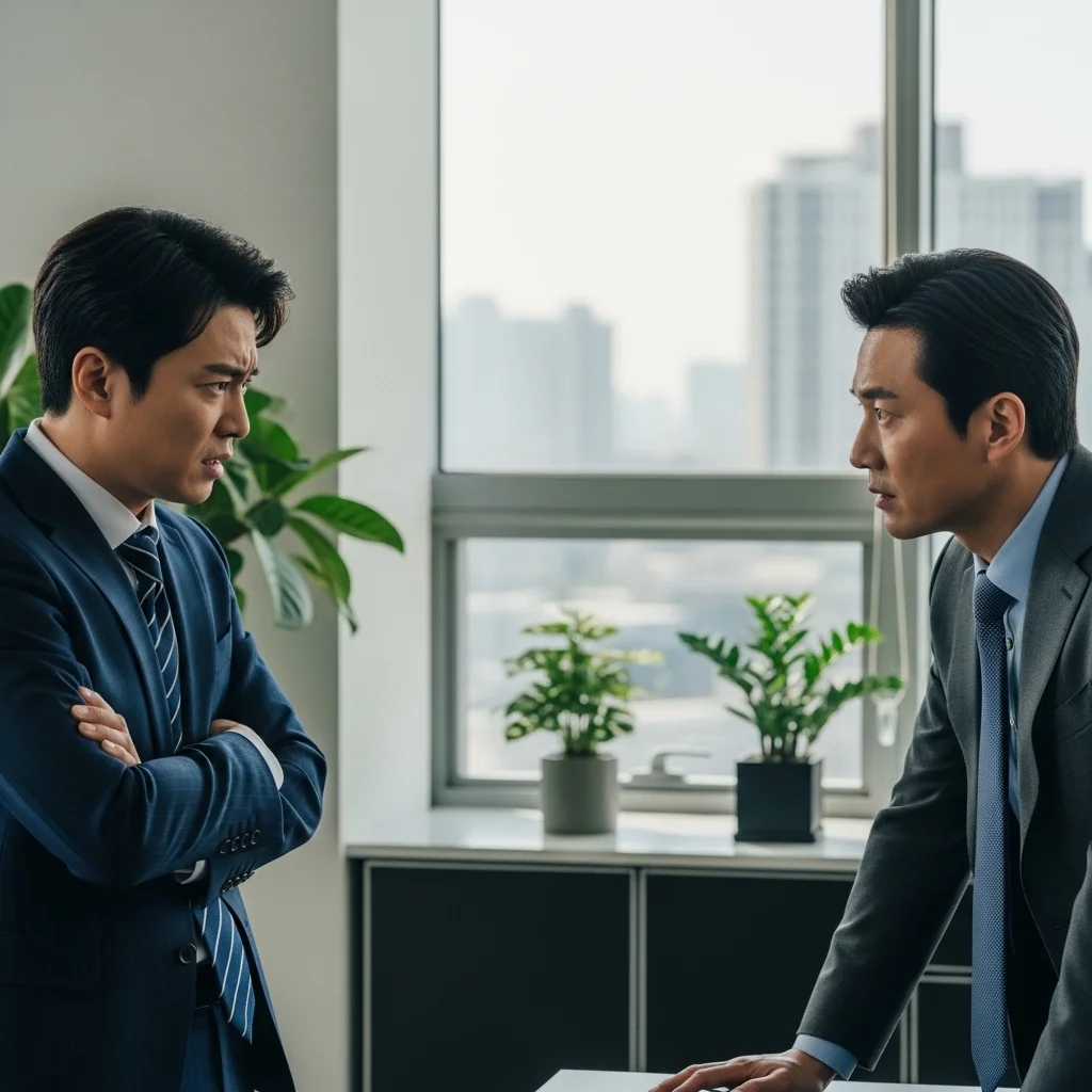 박해수와 이희준, 팽팽한 기싸움의 정점