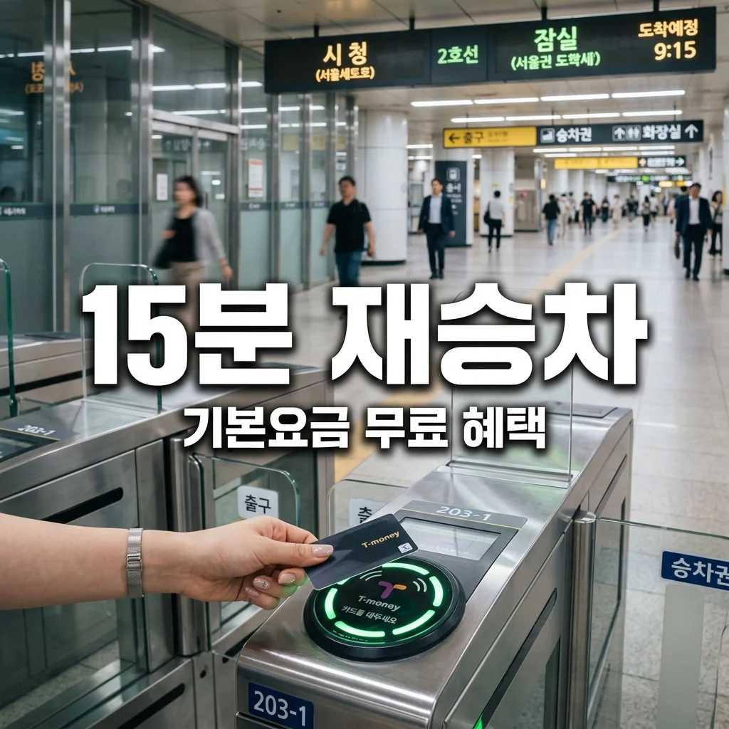 수도권 전철 15분 내 재승차 제도 총정리! 기본요금 면제 받는 법