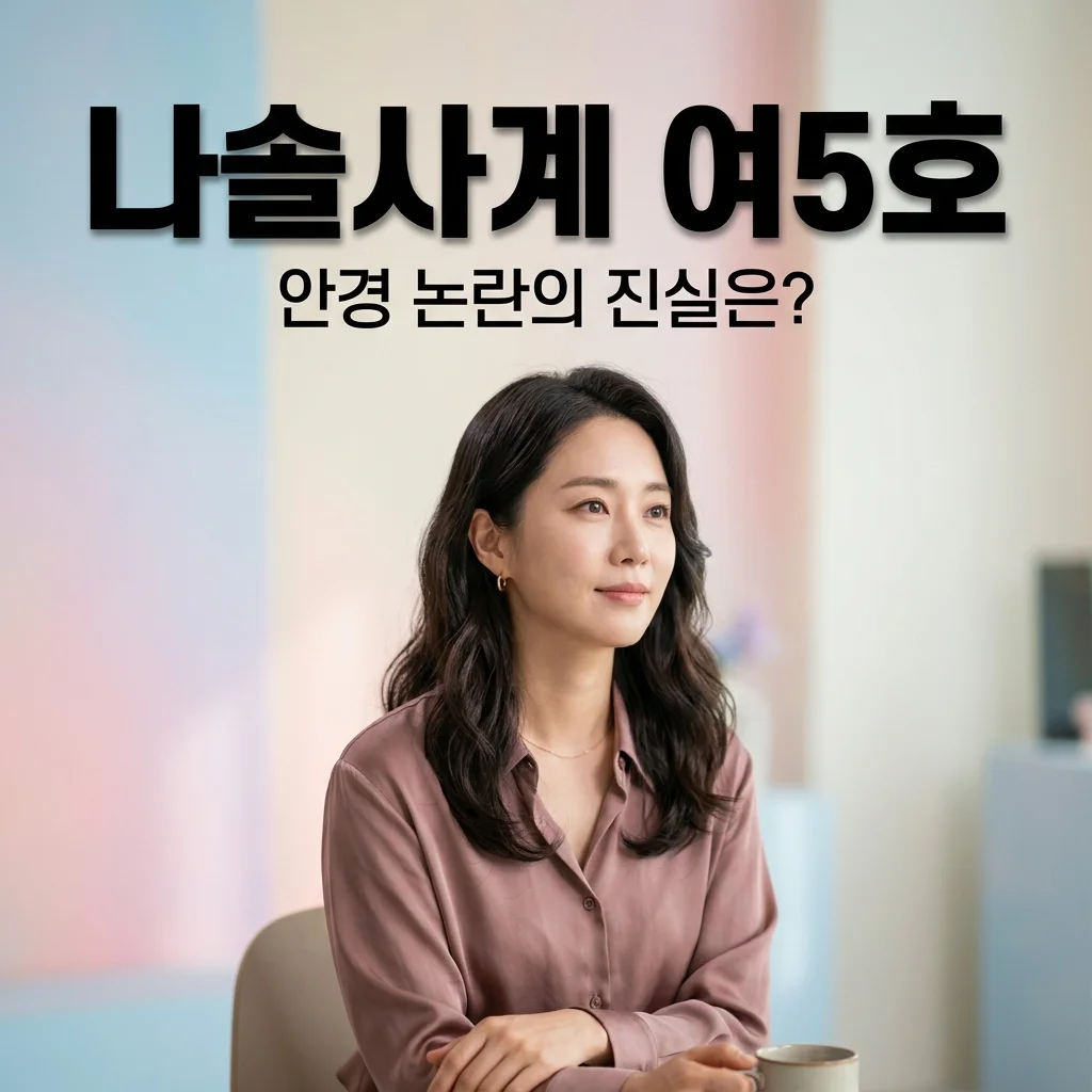 나솔사계 여자 5호 프로필 나이 직업 논란 총정리! 안경 테스트와 17기 영수 반응은?