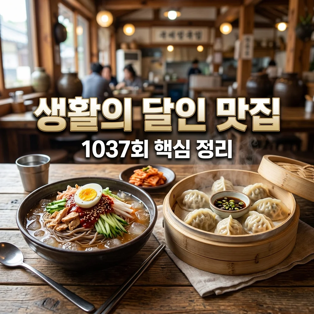 생활의 달인 1037회 맛집 총정리: 종로 M슐랭 만두부터 양양 막국수 3곳 위치까지!