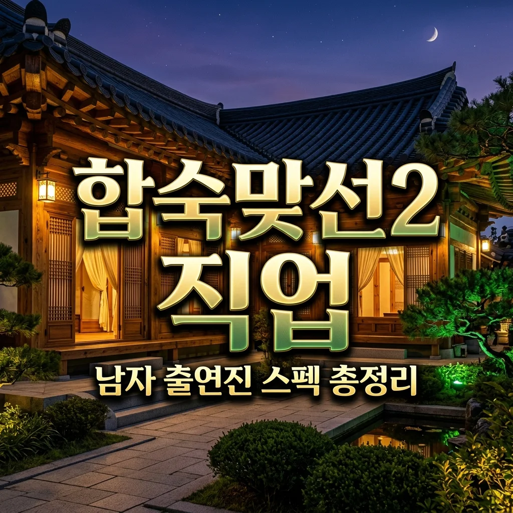합숙맞선2 남자 출연자 직업 나이 인스타 총정리! 변호사부터 한의사까지 역대급 스펙