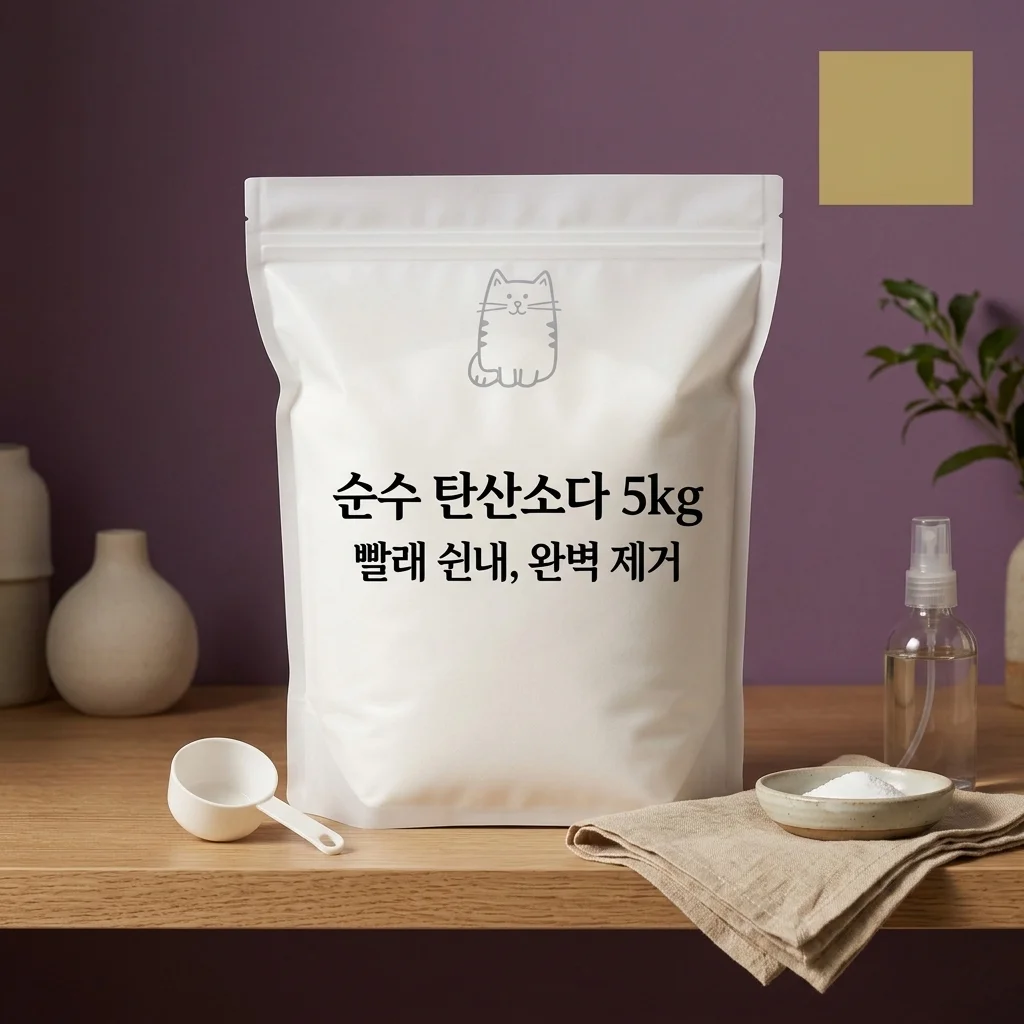 순수 워싱소다 탄산소다 5kg, 빨래 쉰내 완벽 제거하는 세탁 꿀팁!
