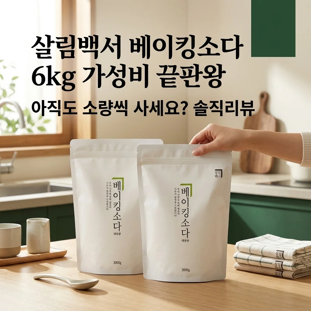 살림백서 베이킹소다 6kg, 아직도 소량씩 사세요? 가성비 끝판왕 솔직후기