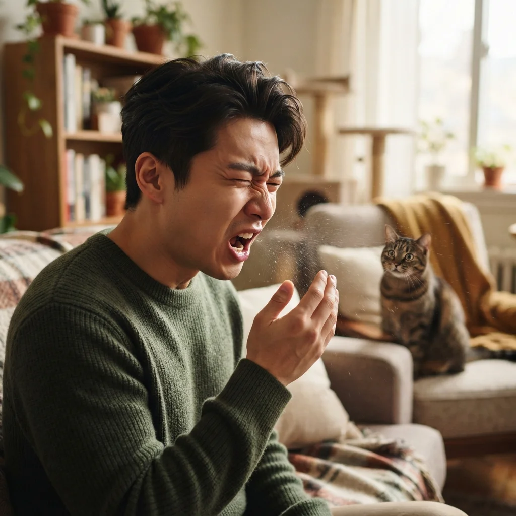 충격의 화장실 허락 사건과 고양이 알레르기