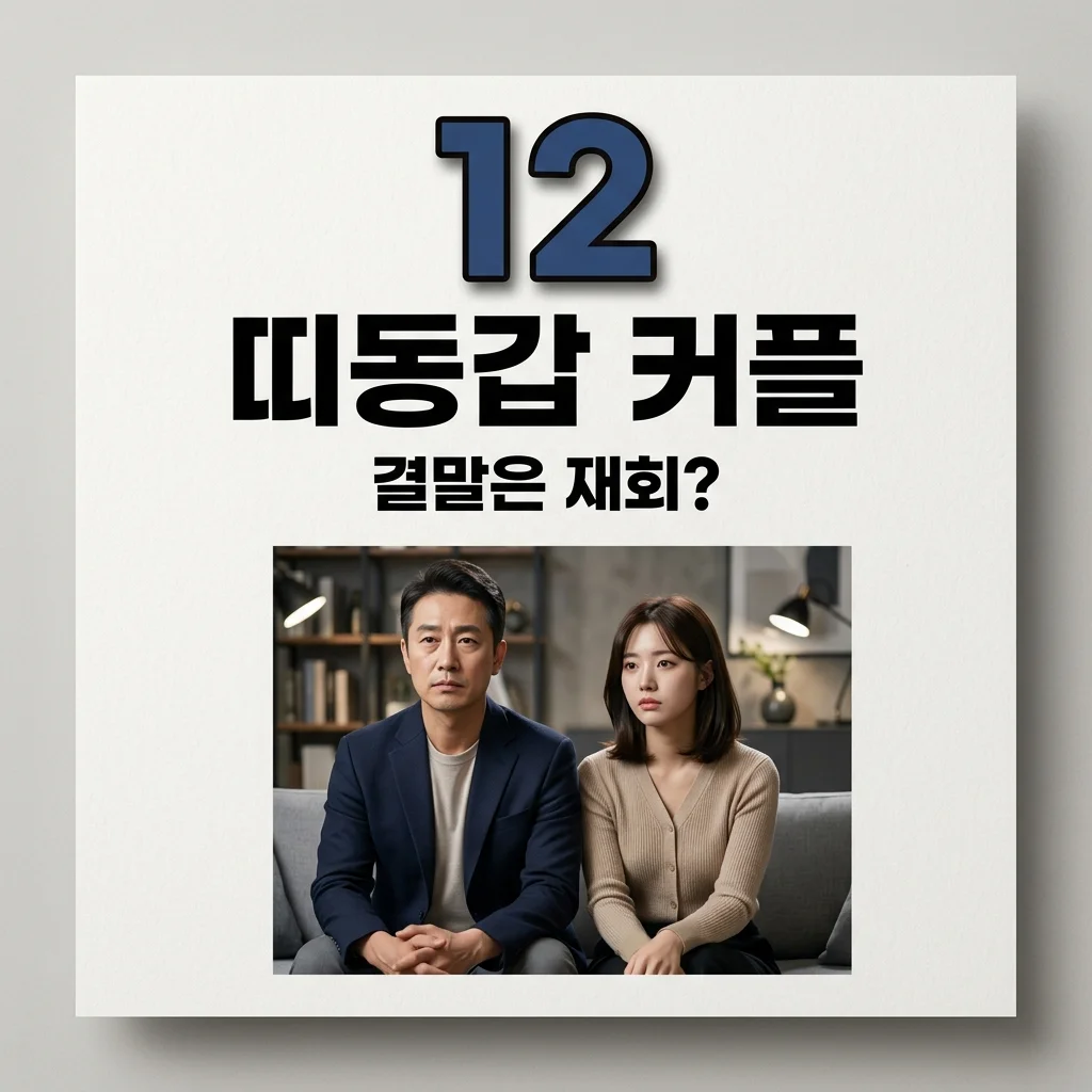 연애전쟁 띠동갑 커플 결말, 12살 차이 극복하고 재회했을까? (이효리 조언 포함)