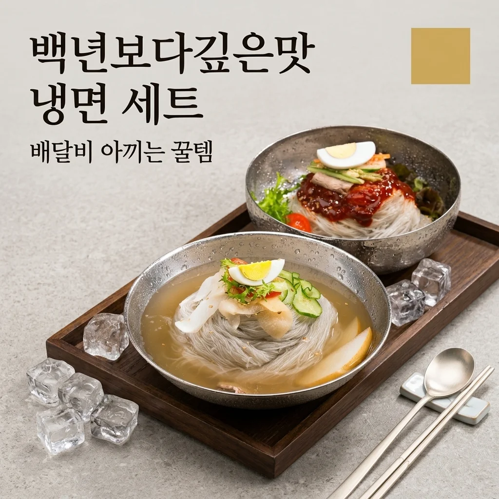 백년보다깊은맛 냉면 세트, 배달비 아끼는 역대급 가성비 꿀템 발견!
