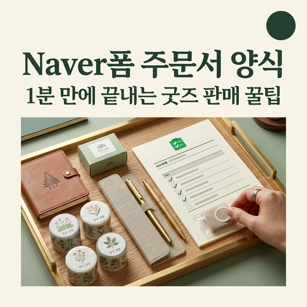 Naver폼 주문서 양식, 1분 만에 끝내는 굿즈 판매 꿀팁