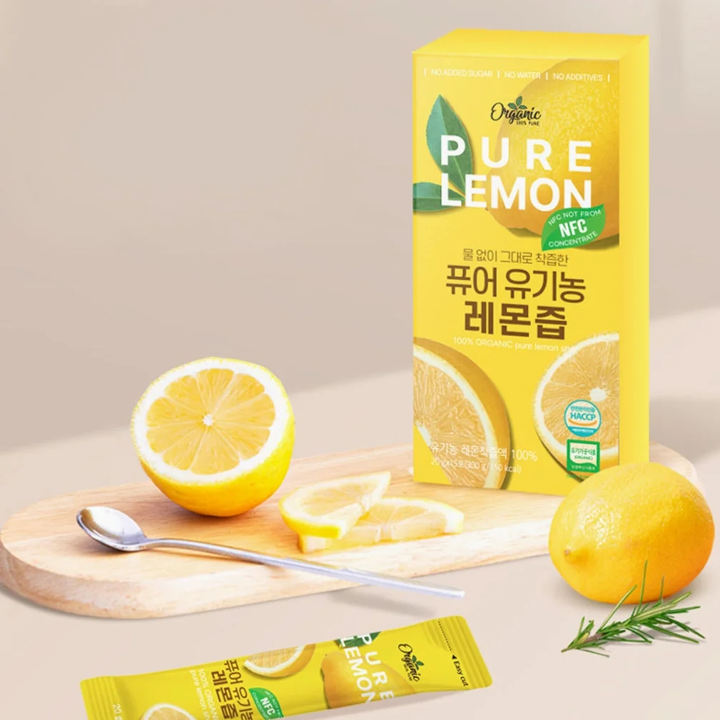 천호엔케어 통째로 NFC착즙 100% 유기농 퓨어 레몬즙 20ml 15포, 2개 [원산지:상세설명에 표시] 상세 이미지 1