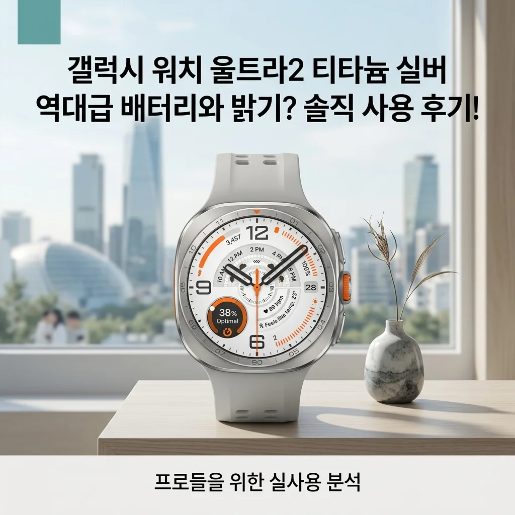 갤럭시 워치 울트라2 티타늄 실버, 역대급 배터리와 밝기? 솔직 사용 후기!