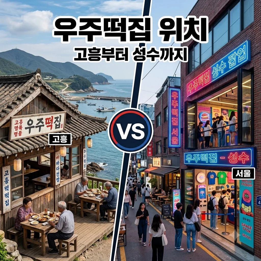 우주떡집 위치 총정리! 고흥 촬영지 혜진횟집부터 성수동 팝업까지