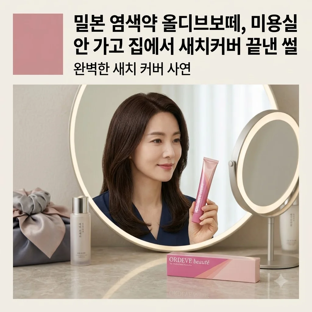 밀본 염색약 올디브보떼, 미용실 안 가고 집에서 새치커버 끝낸 썰