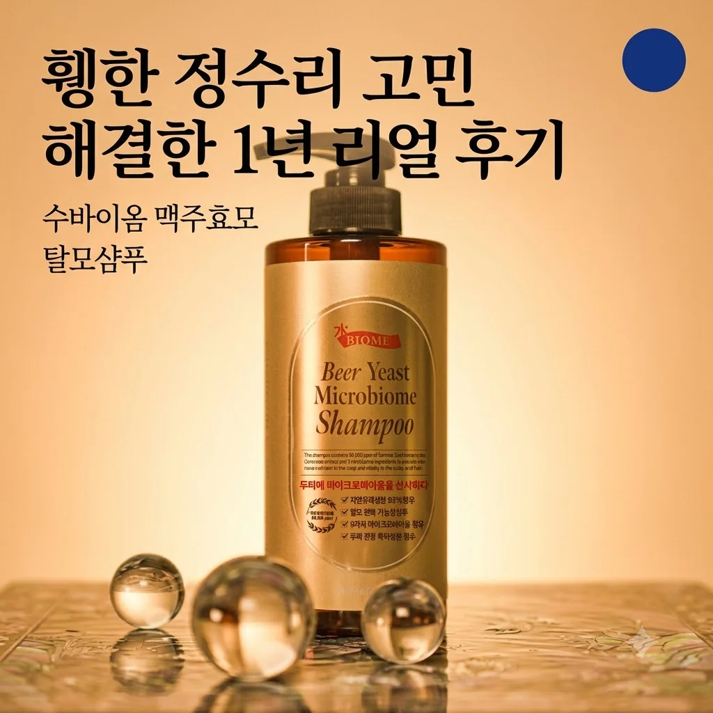 블루셀 수바이옴 맥주효모 탈모샴푸, 휑한 정수리 고민 해결한 1년 리얼 후기