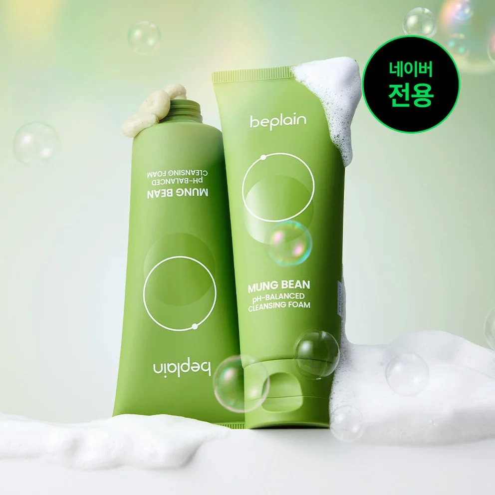 [혜리 클렌징/1+1] 네이버단독 비플레인 녹두 약산성 클렌징폼 100ml, 2개 상세 이미지 4