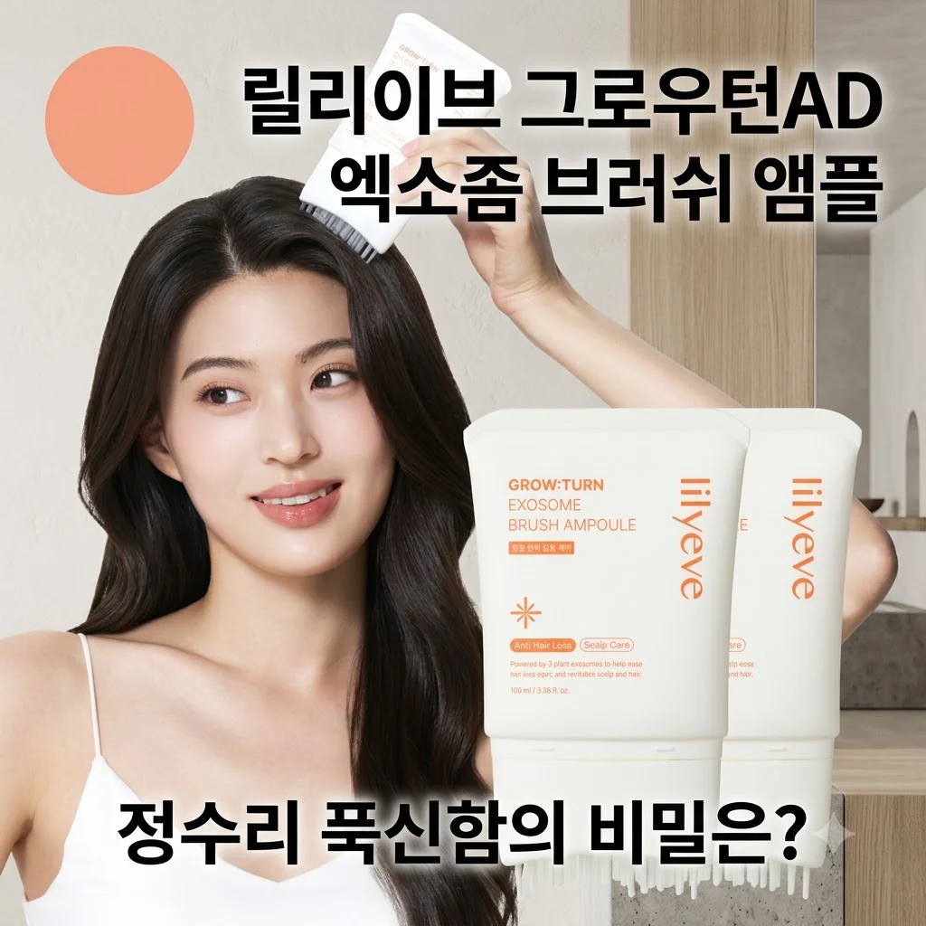 릴리이브 그로우턴AD 엑소좀 브러쉬 앰플, 정수리 푹신함의 비밀은?