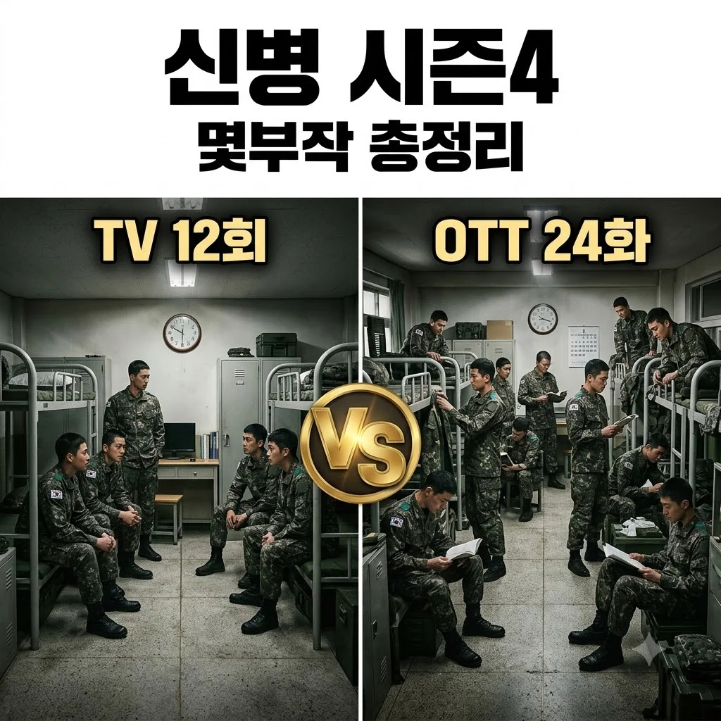 신병 시즌4 몇부작? 사보타주 12회 vs 24화 차이와 OTT 티빙 총정리