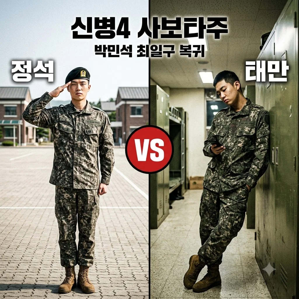 신병4 사보타주 뜻과 등장인물 분석: 박민석 상병과 최일구 하사의 복귀 의미