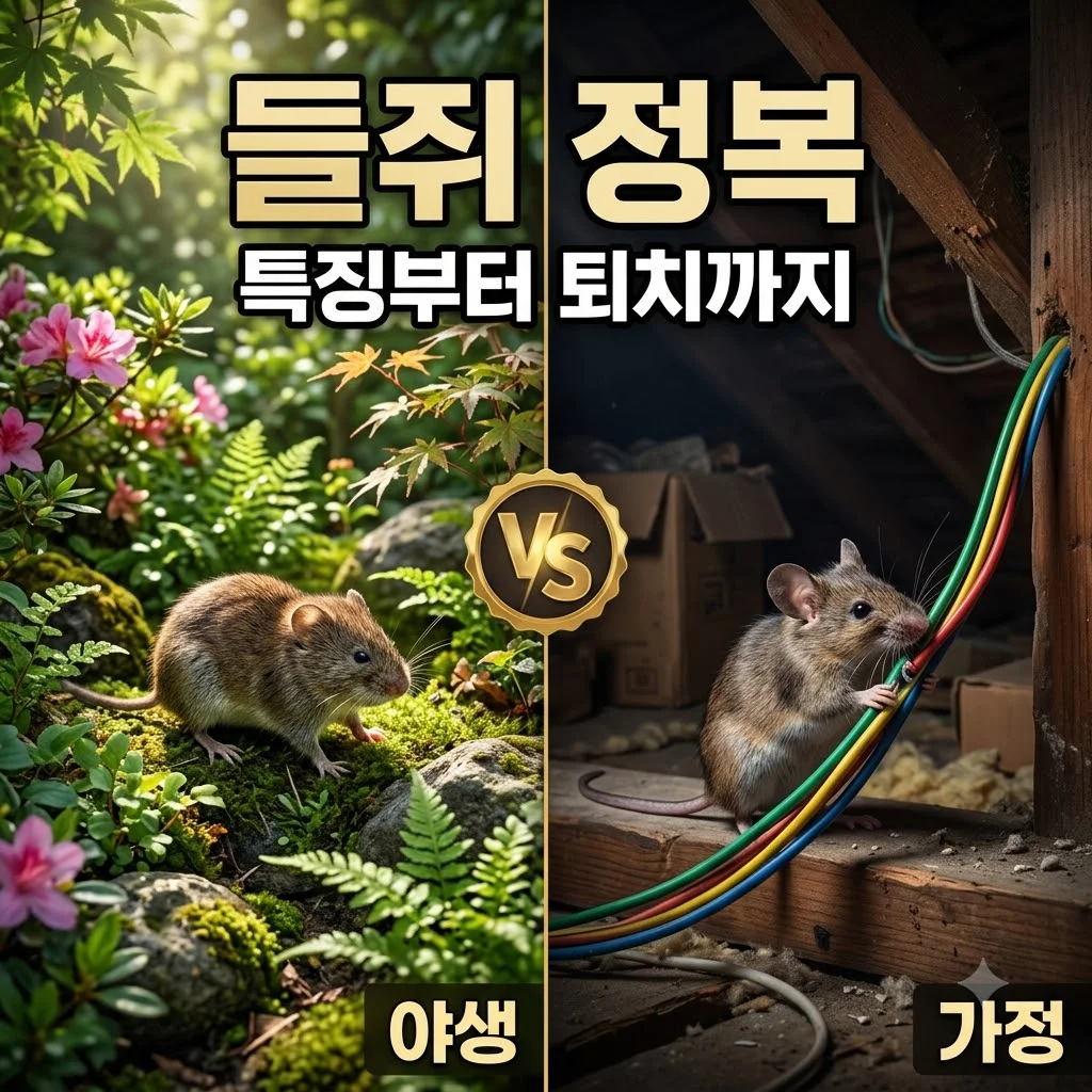 들쥐 기본정보 및 특징 완벽 정리: 생쥐와 차이점부터 퇴치법까지