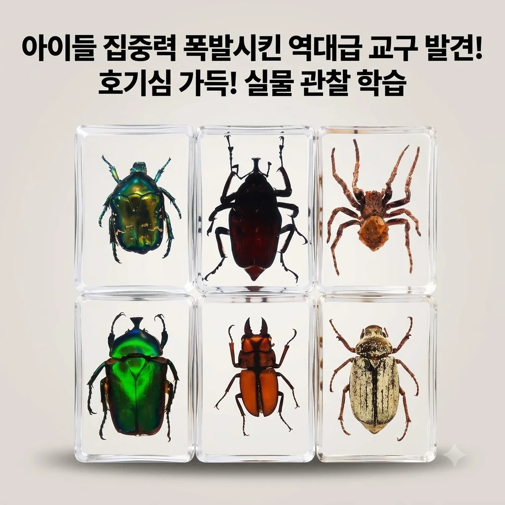 표본 호박 장수풍뎅이 벌레 실험 곤충, 아이들 집중력 폭발시킨 역대급 교구 발견!