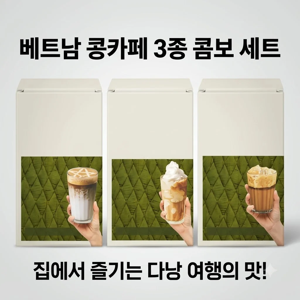 베트남 콩카페 3가지 맛 콤보 세트, 집에서 즐기는 다낭 여행의 맛!