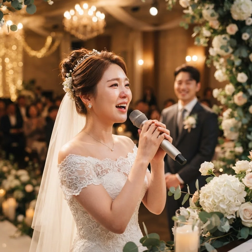1,000명 하객 앞에서의 반전! 신부의 깜짝 노래 이벤트
