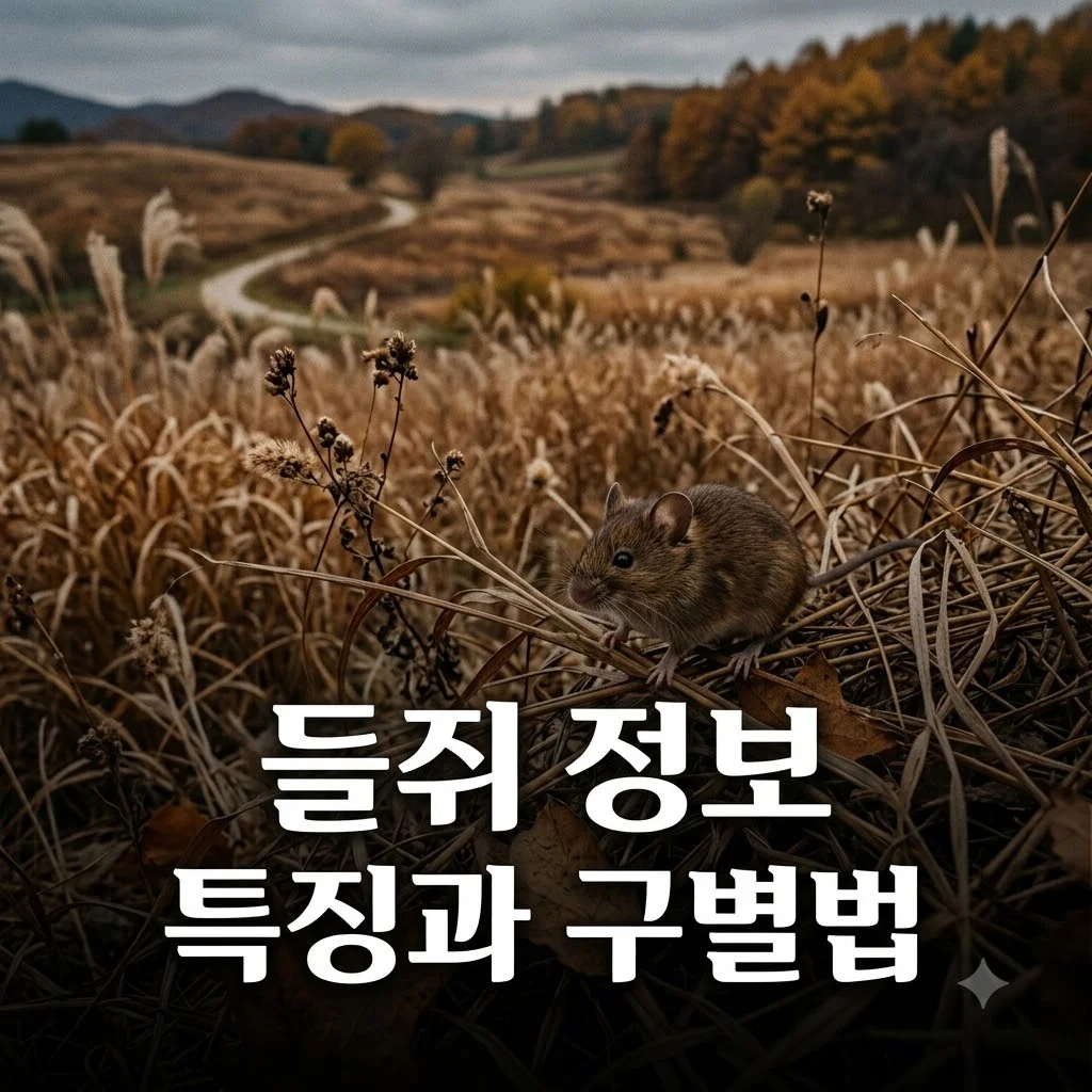 들쥐 기본정보: 종류별 특징과 구별법 완벽 정리