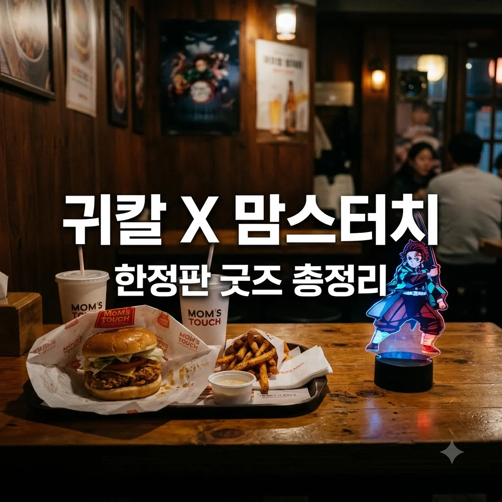 맘스터치 귀멸의칼날 콜라보 굿즈 세트 메뉴 및 가격 총정리