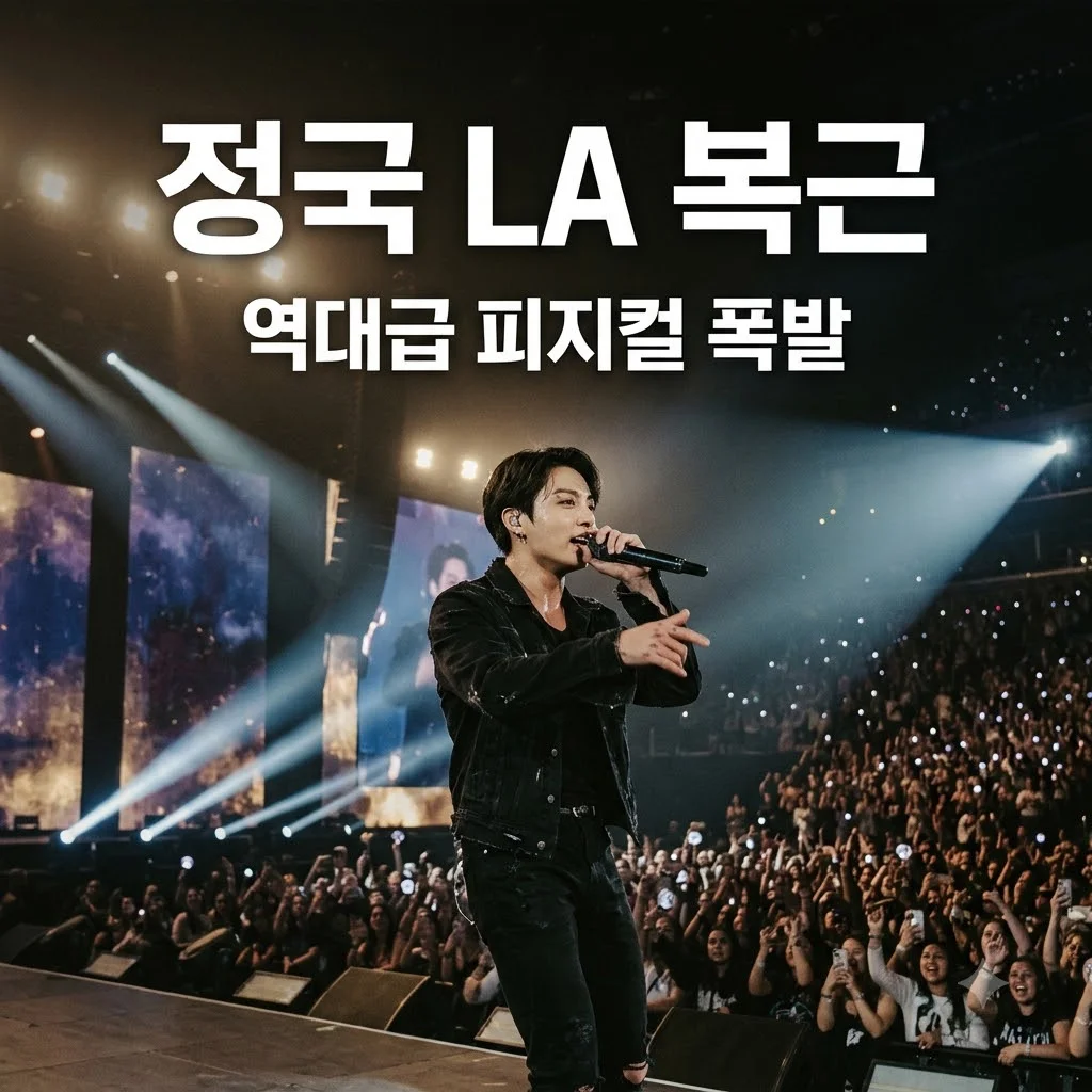 방탄소년단 정국 LA 복근 폭발! 소파이 스타디움 뒤집어놓은 역대급 무대 순간
