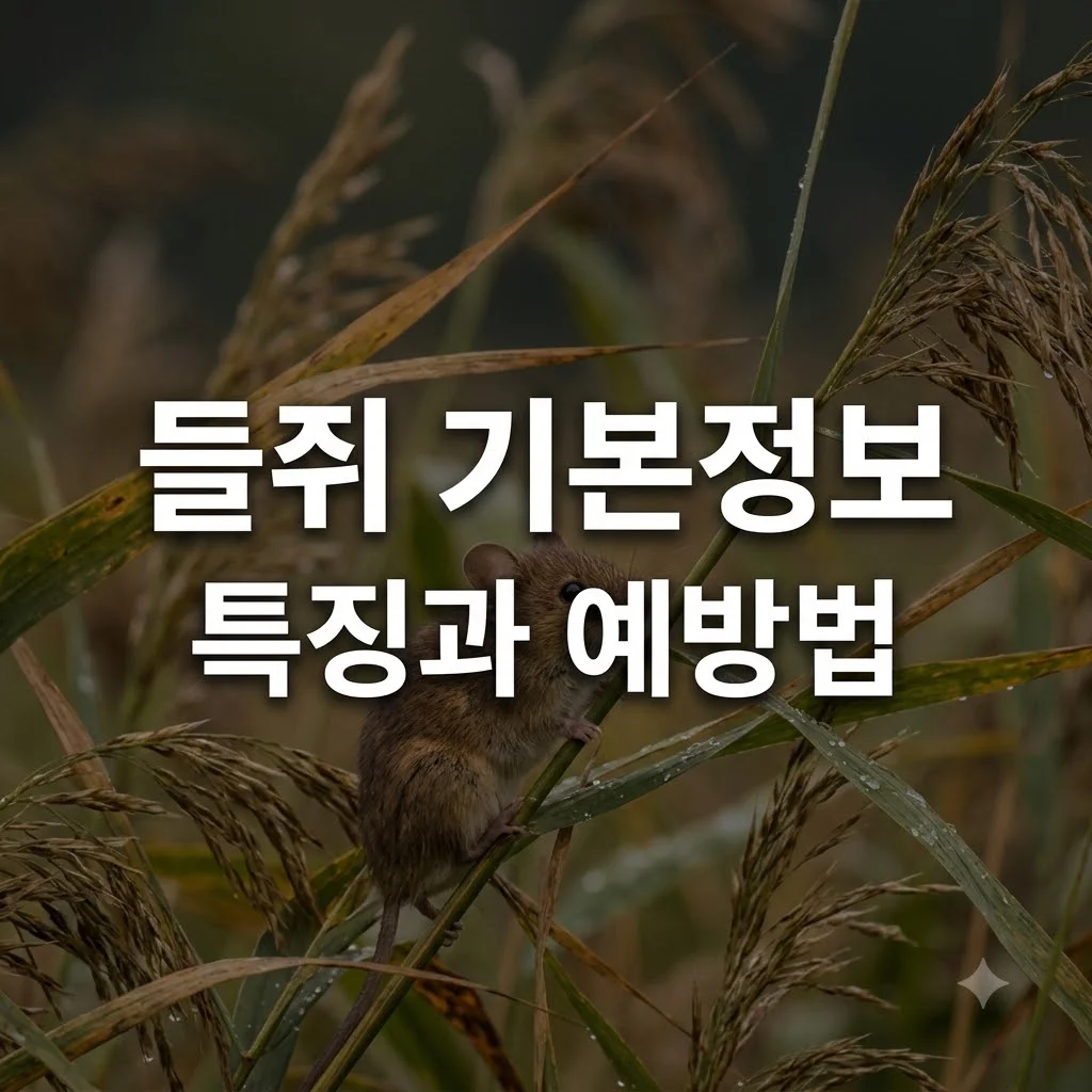 들쥐 기본정보 및 생태 특징과 감염병 예방법 총정리