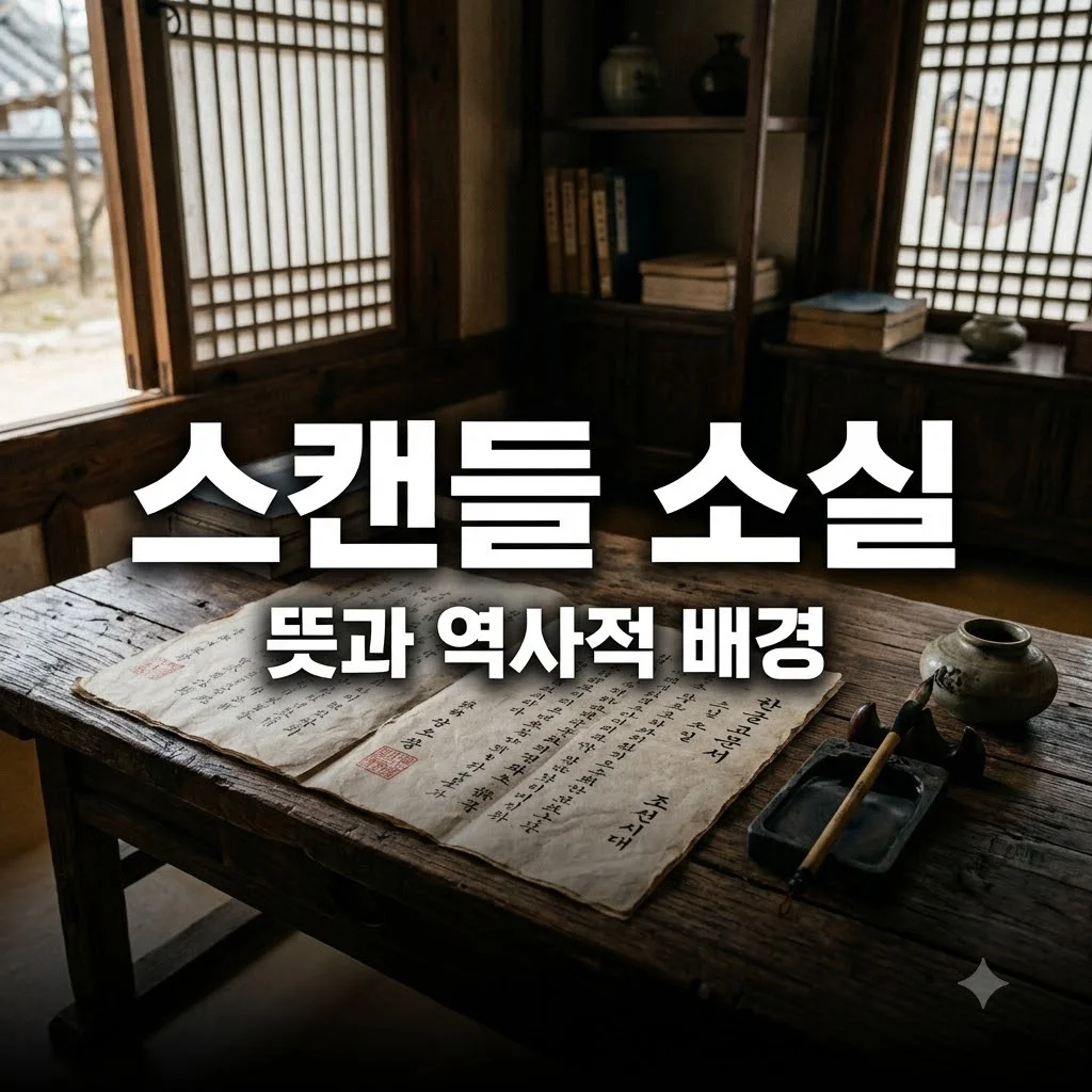 스캔들 소실 뜻 의미와 역사적 배경 총정리