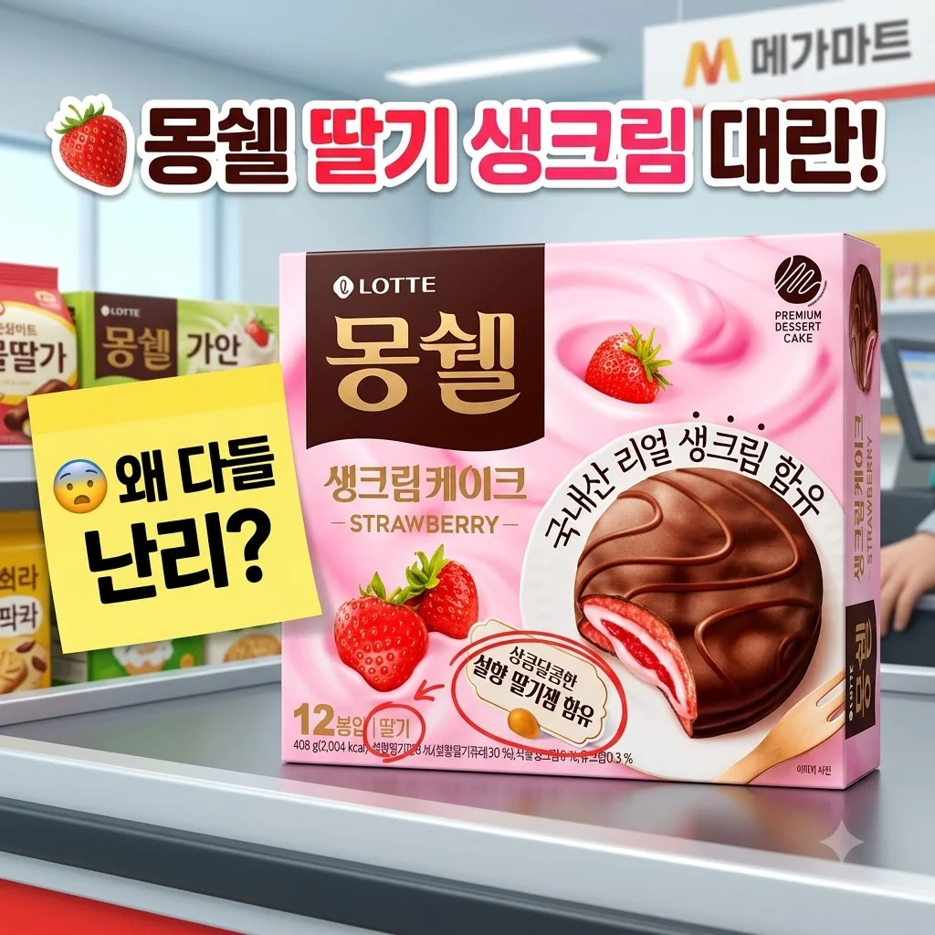 메가마트 롯데웰푸드 몽쉘 딸기생크림케이크 대란