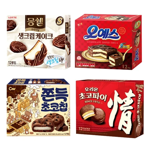 오리온 초코파이 468g + 해태 오예스 360g 파이 과자 세트 [원산지:상세설명에 표시] 상세 이미지 1