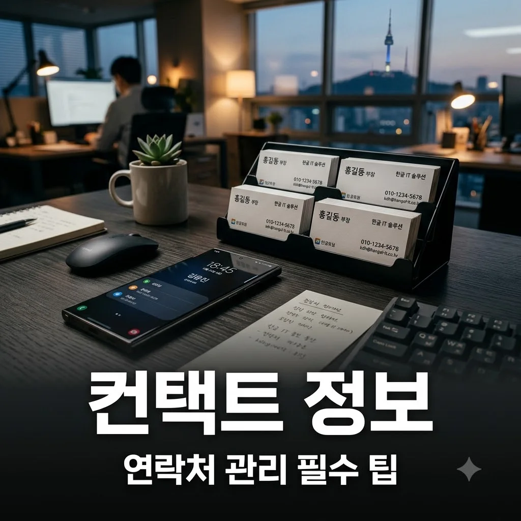 컨택트 정보 확인 방법과 비즈니스 연락처 관리 꿀팁 총정리