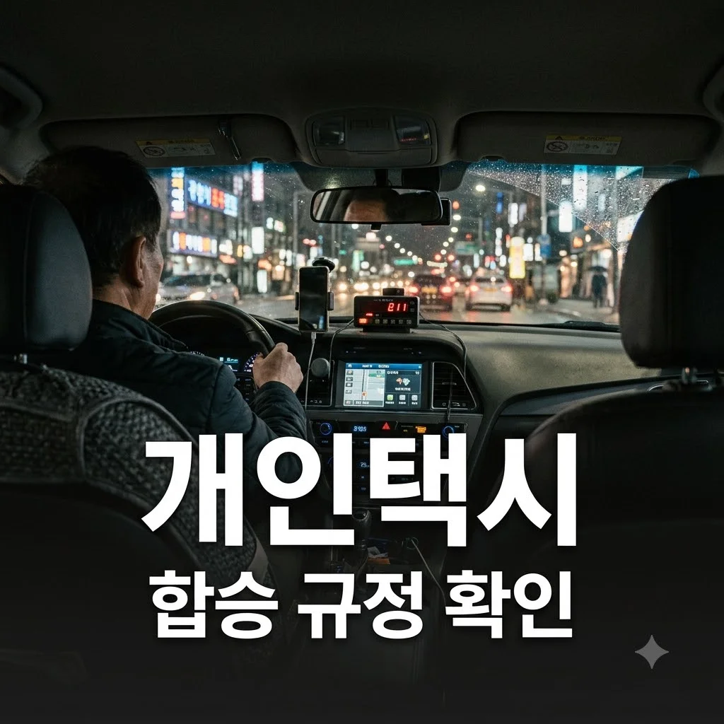 개인적인 택시 이용과 합승 규정의 모든 것