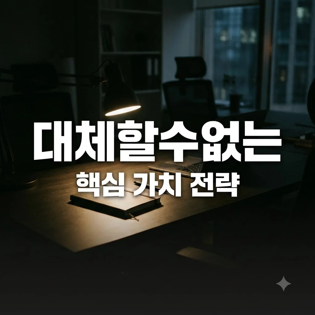대체할수없는 가치를 만드는 3가지 핵심 전략