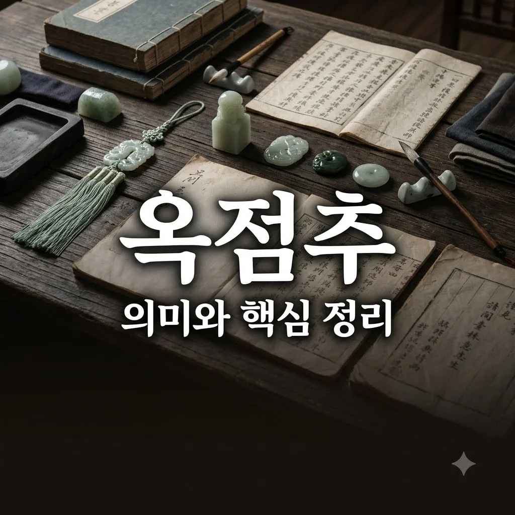 옥점추 뜻과 의미는 무엇일까? 핵심 내용 총정리